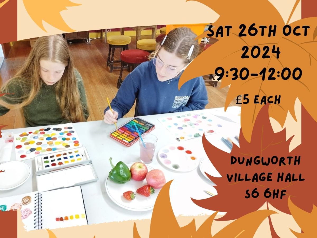 Autumn Family Watercolour Workshop at Dungworth Village&nbsp;Hall