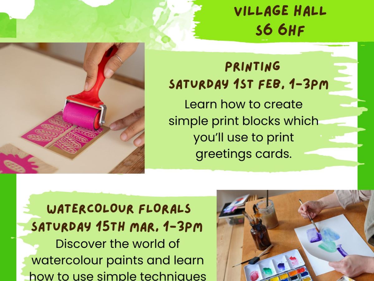 Autumn Family Watercolour Workshop at Dungworth Village&nbsp;Hall