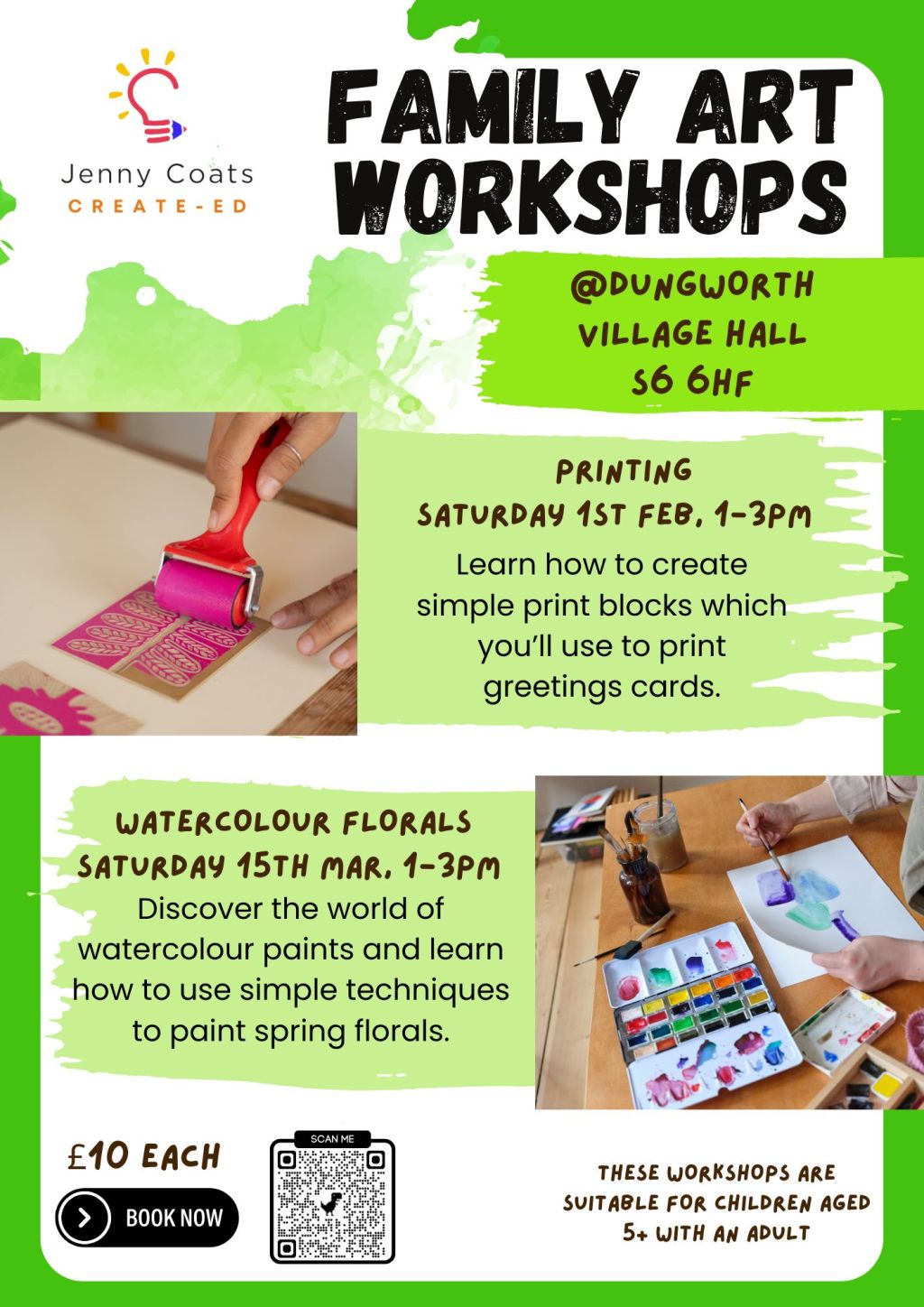 Autumn Family Watercolour Workshop at Dungworth Village Hall