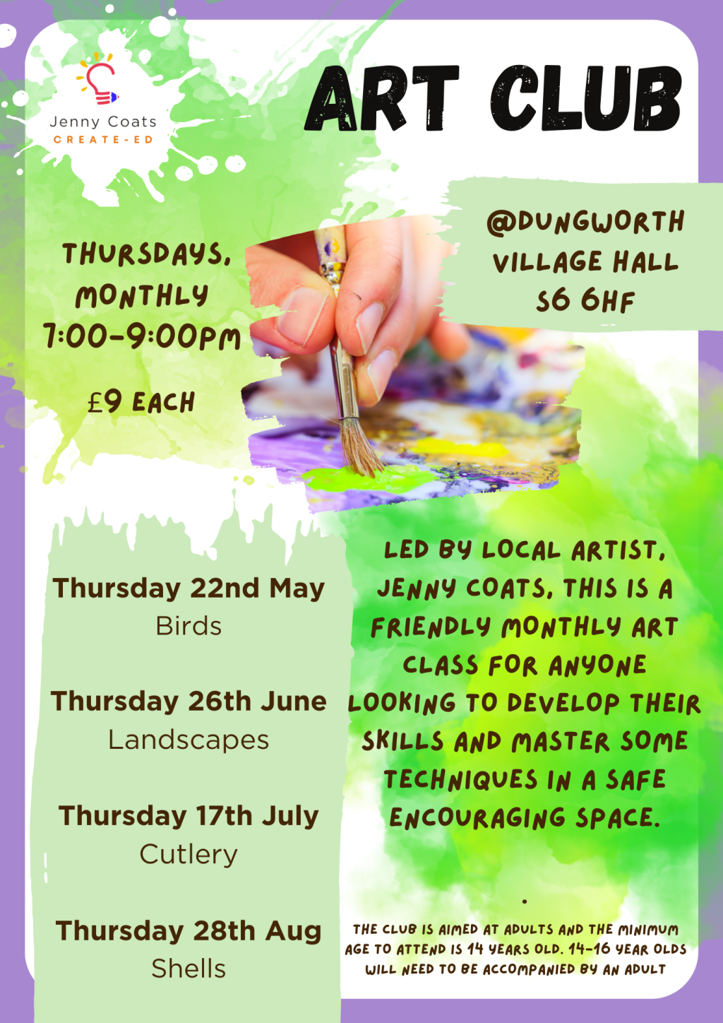 Summer Art Club @ Dungworth Village&nbsp;Hall