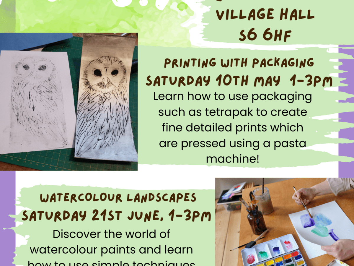 Summer Art Workshops at Dungworth Village&nbsp;Hall