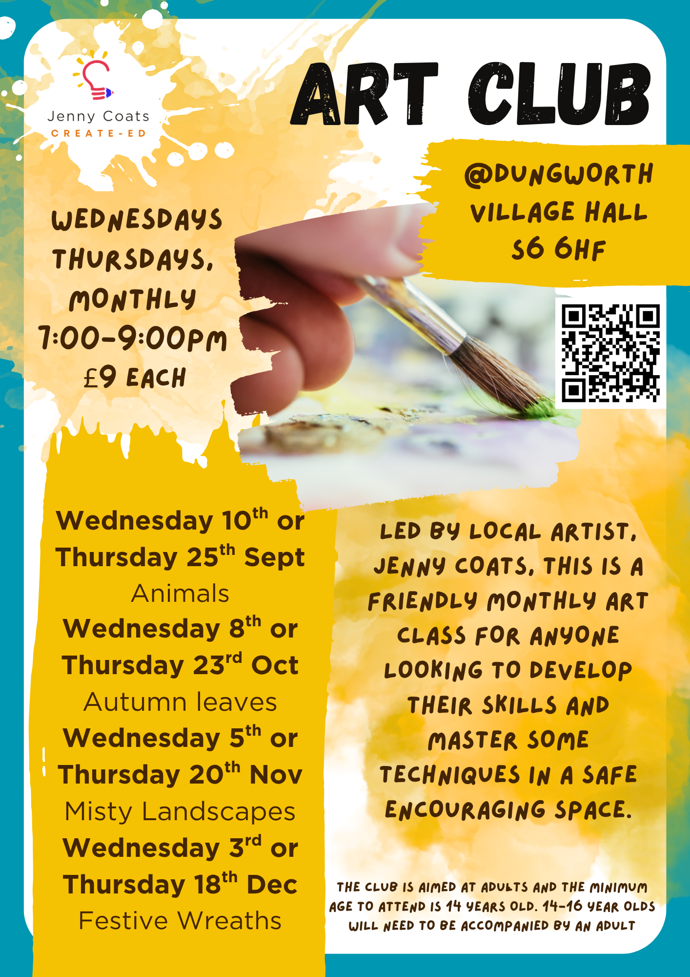 Autumn Art Club @ Dungworth Village Hall