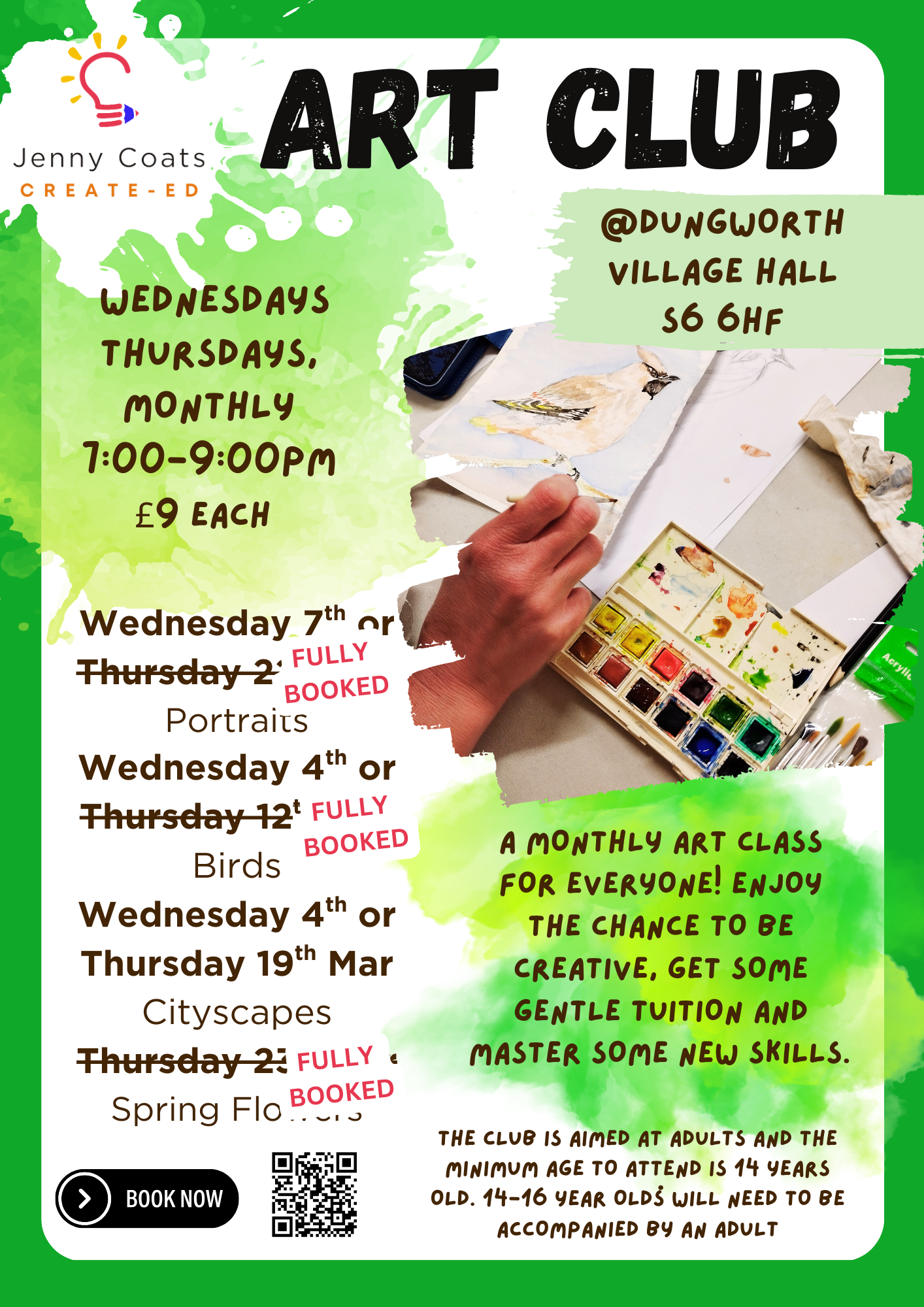 Spring Art Club @ Dungworth Village Hall