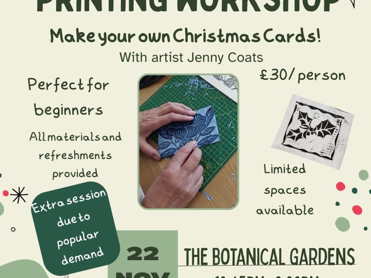 Christmas Card Printing Workshop @ The Botanical Gardens – Afternoon&nbsp;session