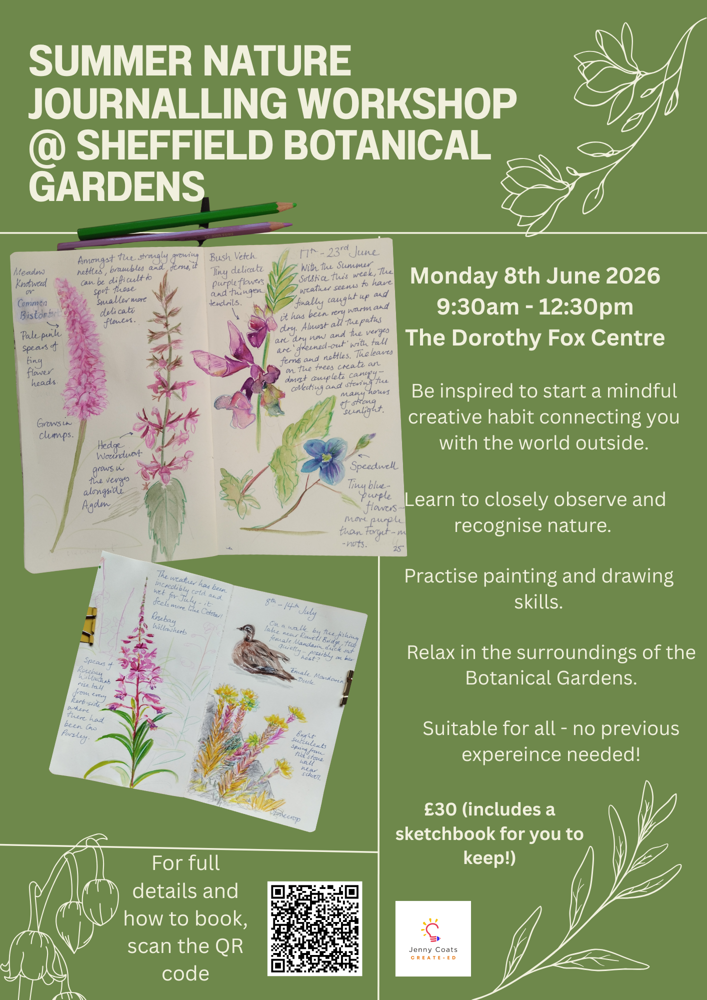 Summer Nature Journalling Workshop @ The Botanical Gardens