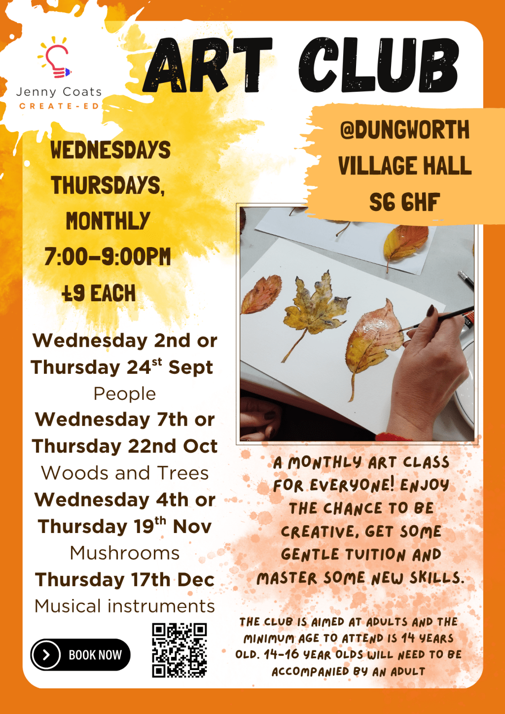 Autumn Art Club @ Dungworth Village&nbsp;Hall