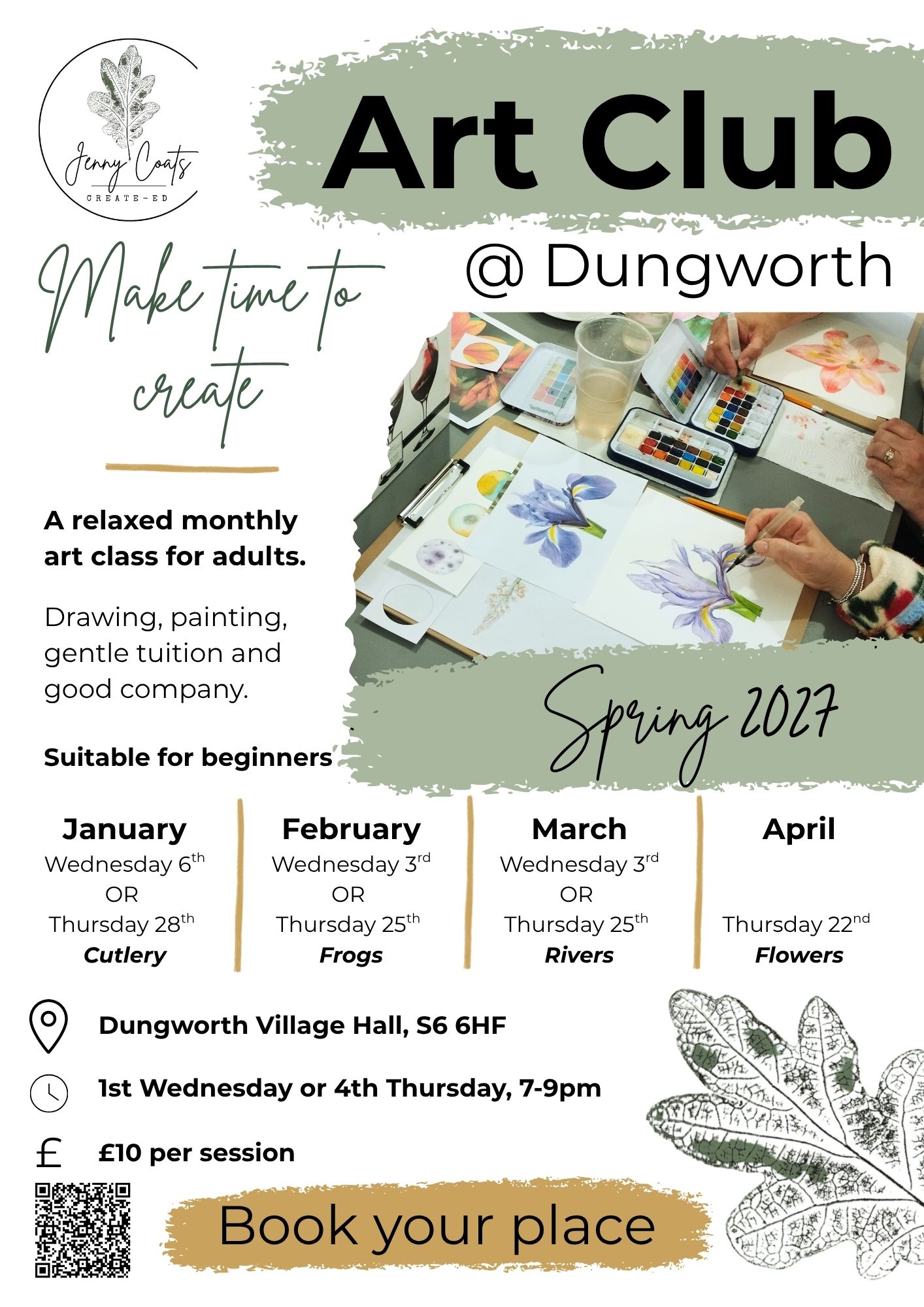 Spring Art Club @ Dungworth Village Hall – 2027
